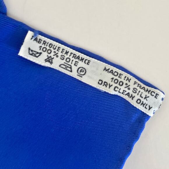 HERMES Paris 1789 Republique Francaise Blue Red Silk Scarf - Picture 7 of 14
